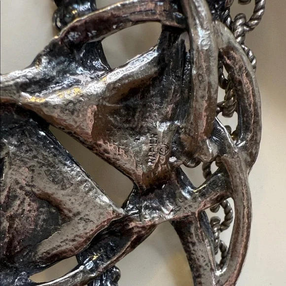 Vintage Napier Silver Double Chain Necklace - Picture 2 of 3